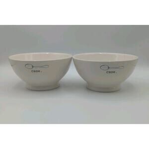 Set 2 Rae Dunn "CHOW" Cereal Bowls, Artisan Collection By Magenta